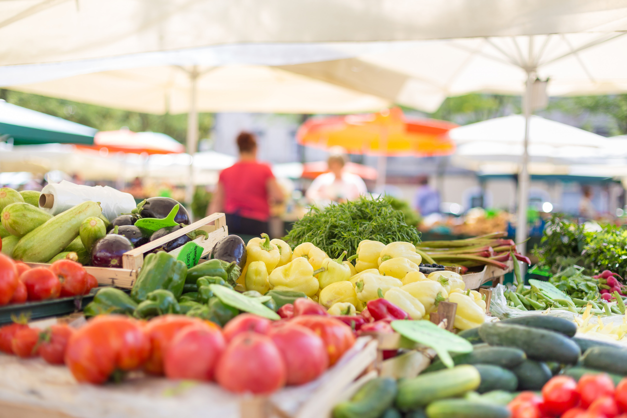 Fruits for sale at market stall