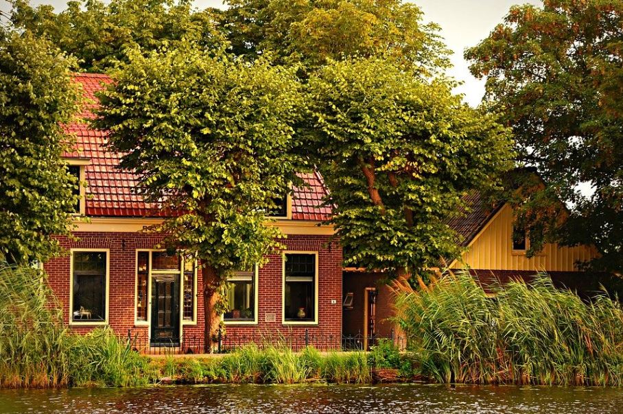 An image of a beautiful wood made modern farmhouse.