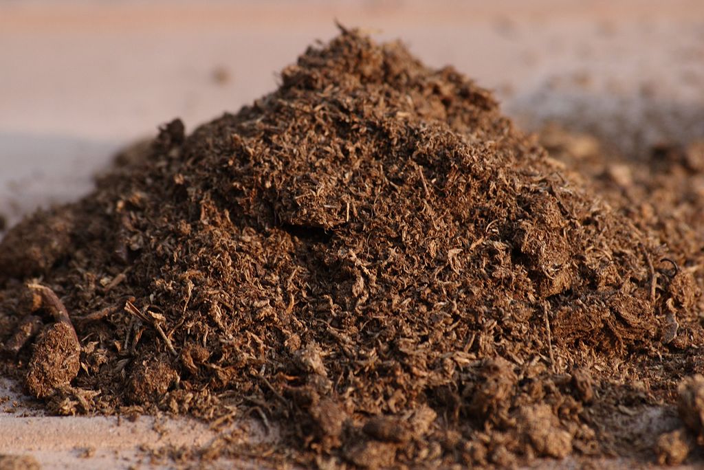 peat moss soil amendment, made of partly decayed, dried sphagnum moss